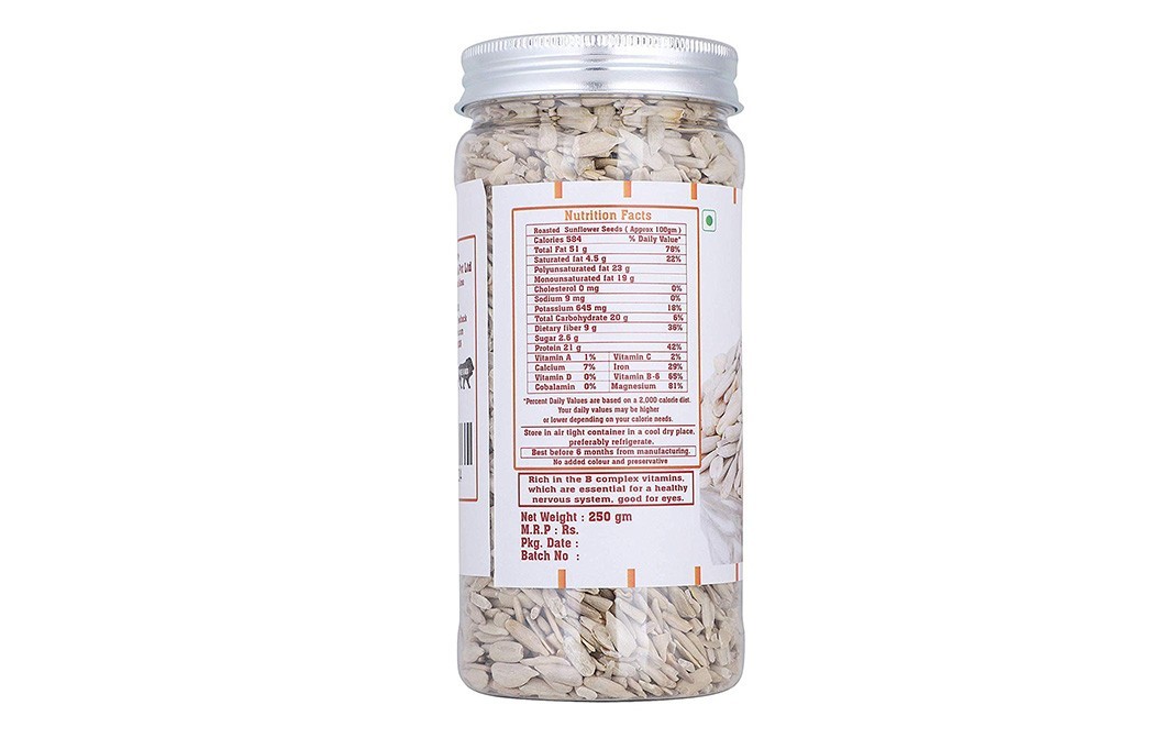 Asas Roasted Sunflower Seeds (Surajmukhi Ke Beej)   Plastic Jar  250 grams